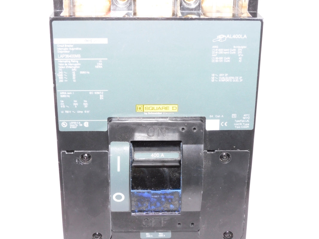 SQUARE D LAP36400MB 600V 400A UNMP