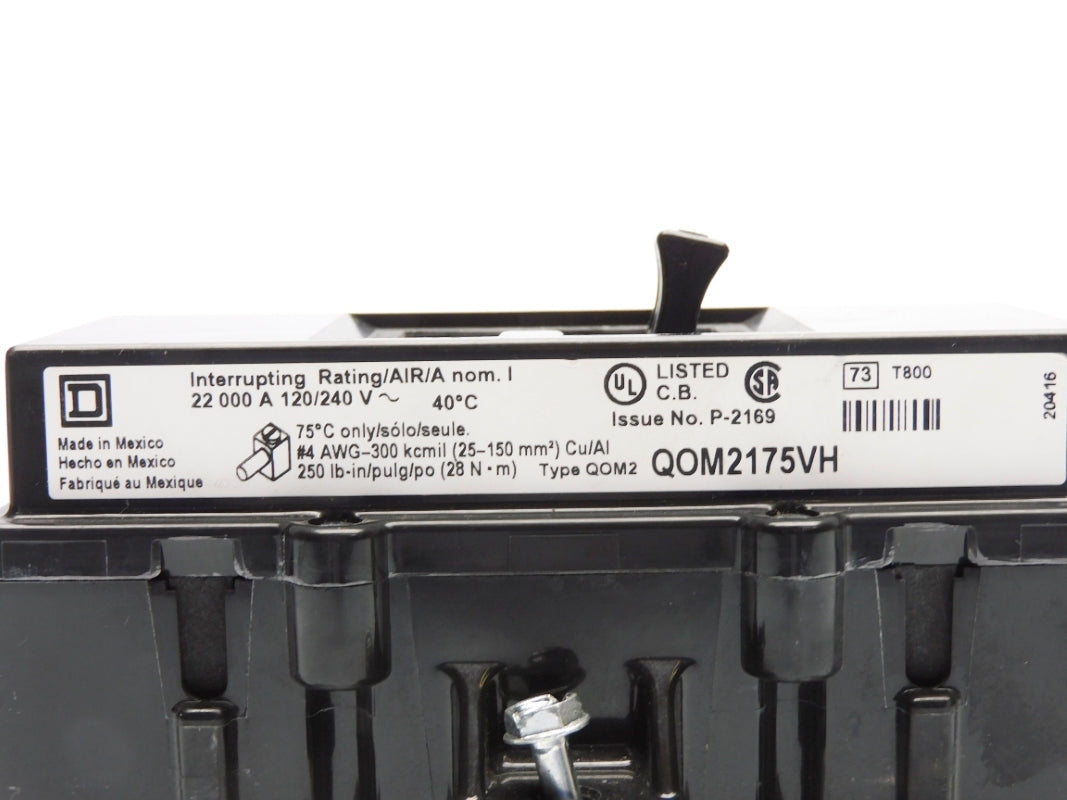 SQUARE D QOM2175VH 240V 175A NSNP