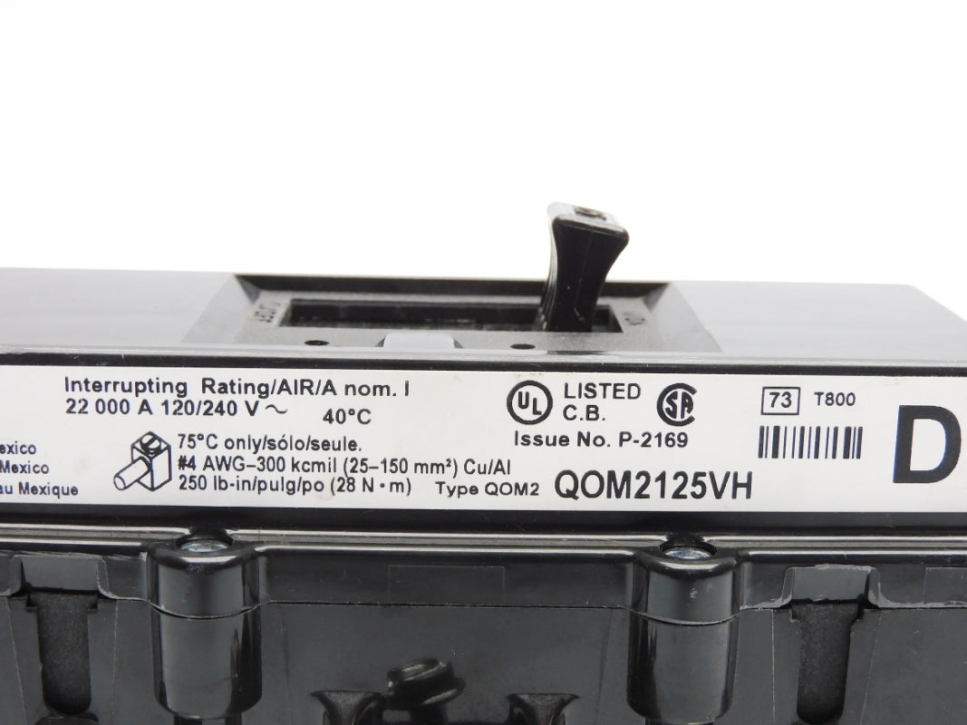 SQUARE D QOM2125VH 120/240V 125A NSNP