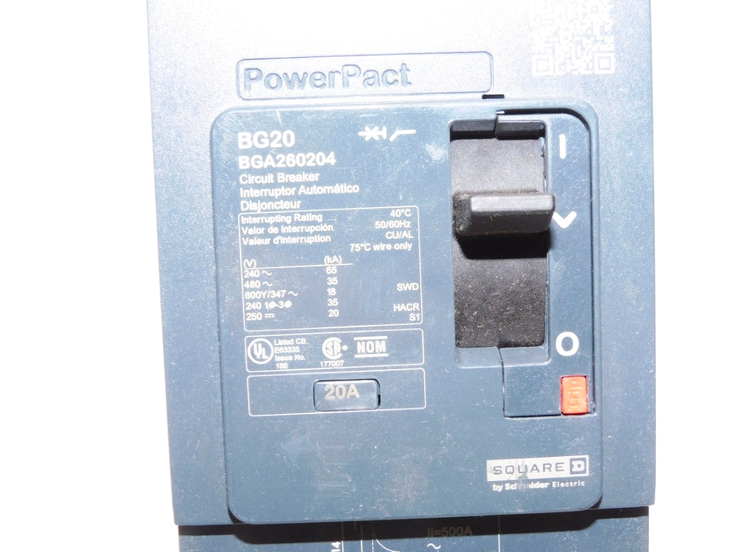 SQUARE D BGA260204 480V 20A NSNP