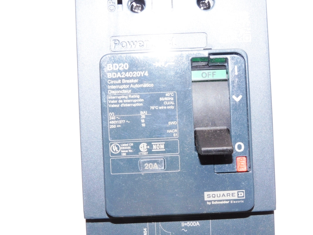 SQUARE D BDA24020Y4 20A 480/277V NSNP
