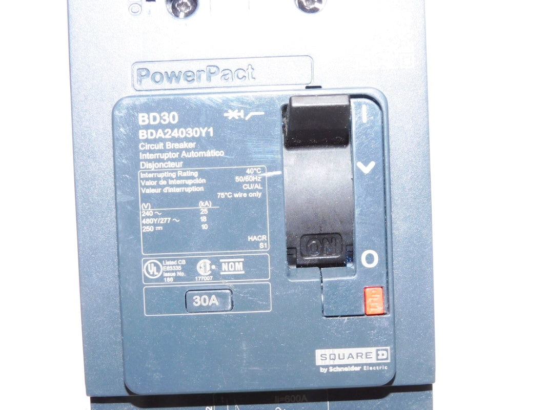 SQUARE D BDA24030Y1 30A 480/277V NUPI