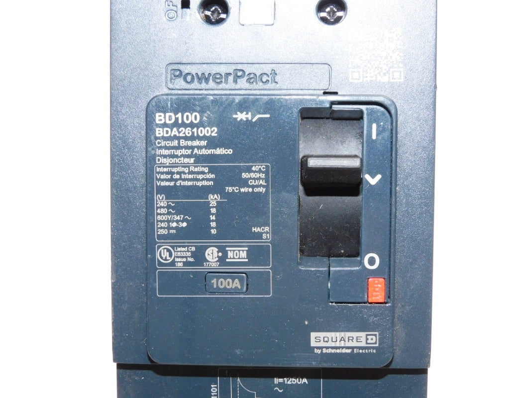 SQUARE D BDA261002 480V 100A NSNP