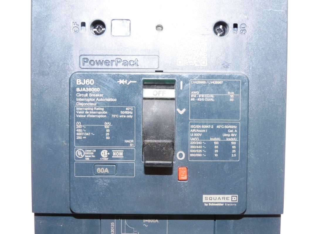 SQUARE D BJA36060 60A 480V NUPI