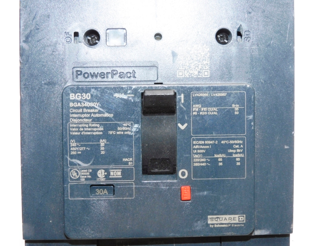 SQUARE D BGA34030Y 30A 480/277V (AS PICTURED) NUPI