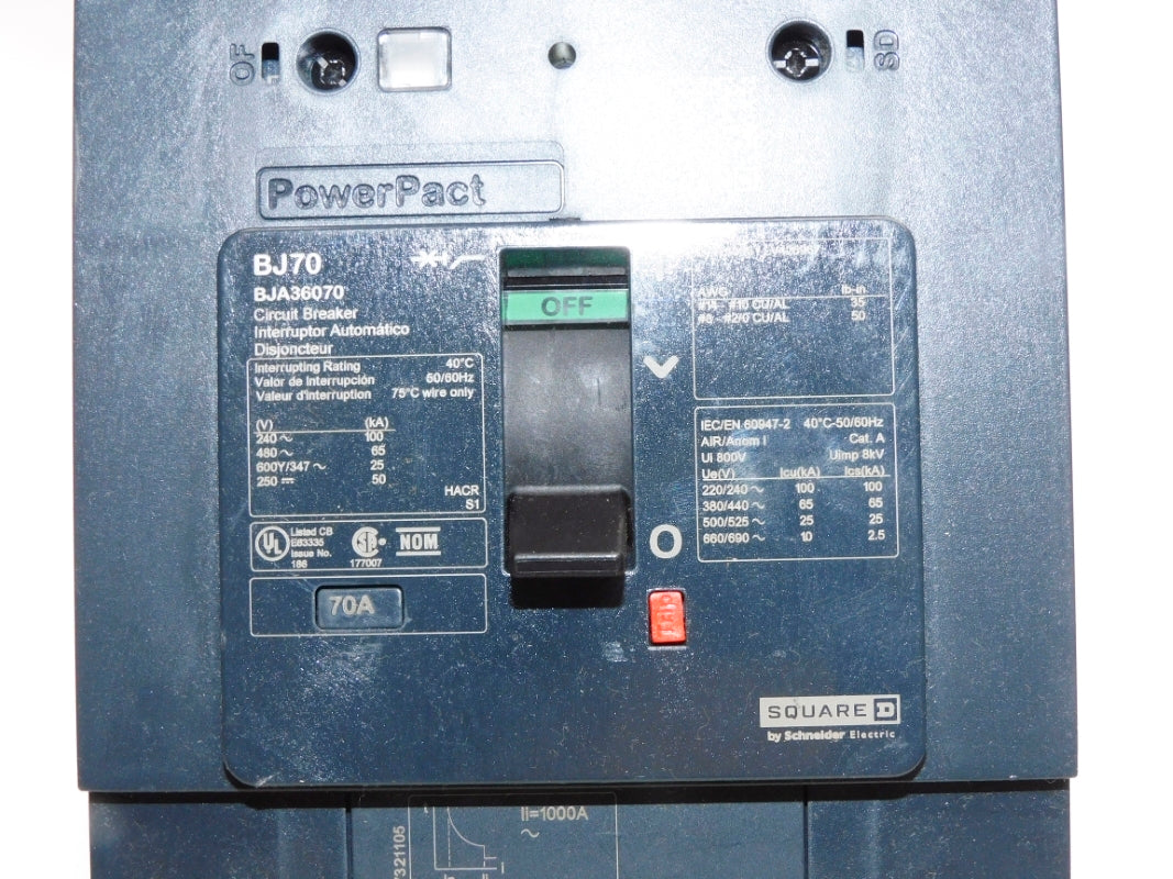 SQUARE D BJA36070 70A 480V NSNP