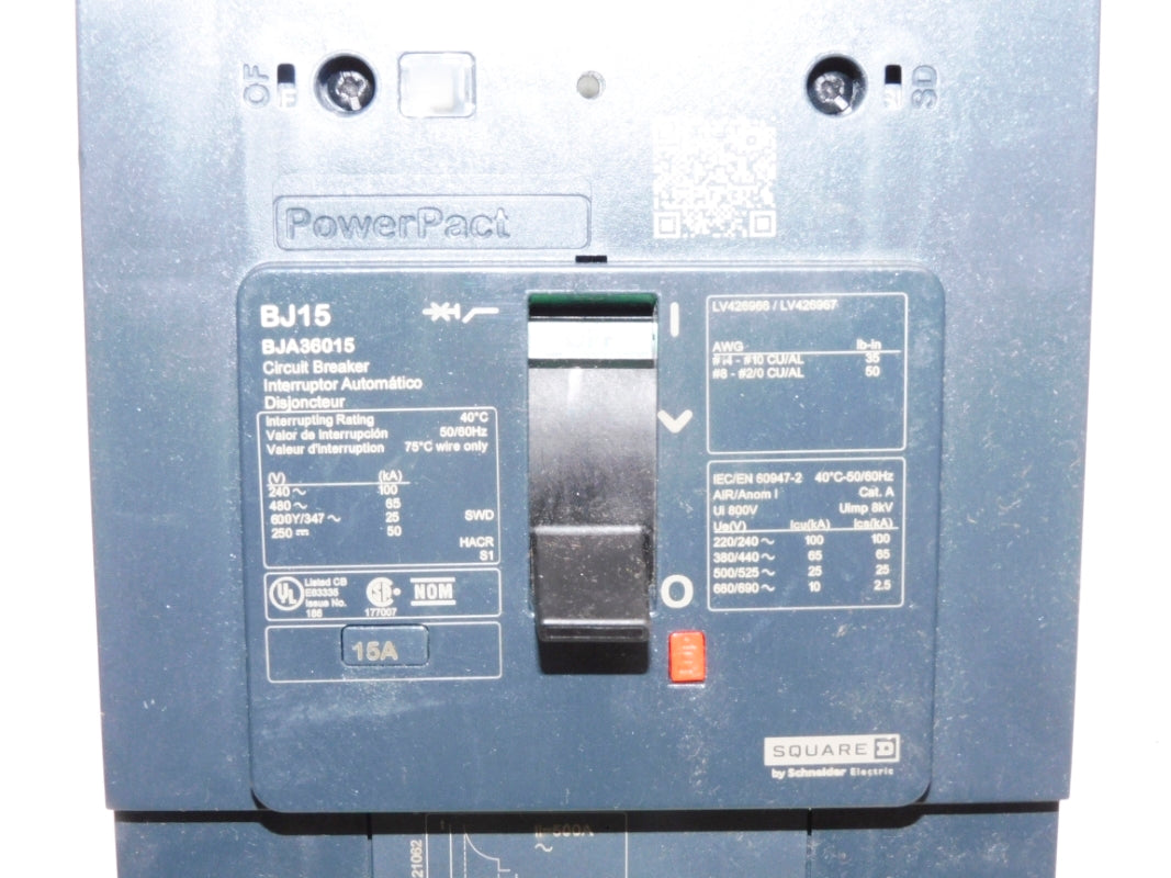 SQUARE D BJA36015 480V 15A NSNP