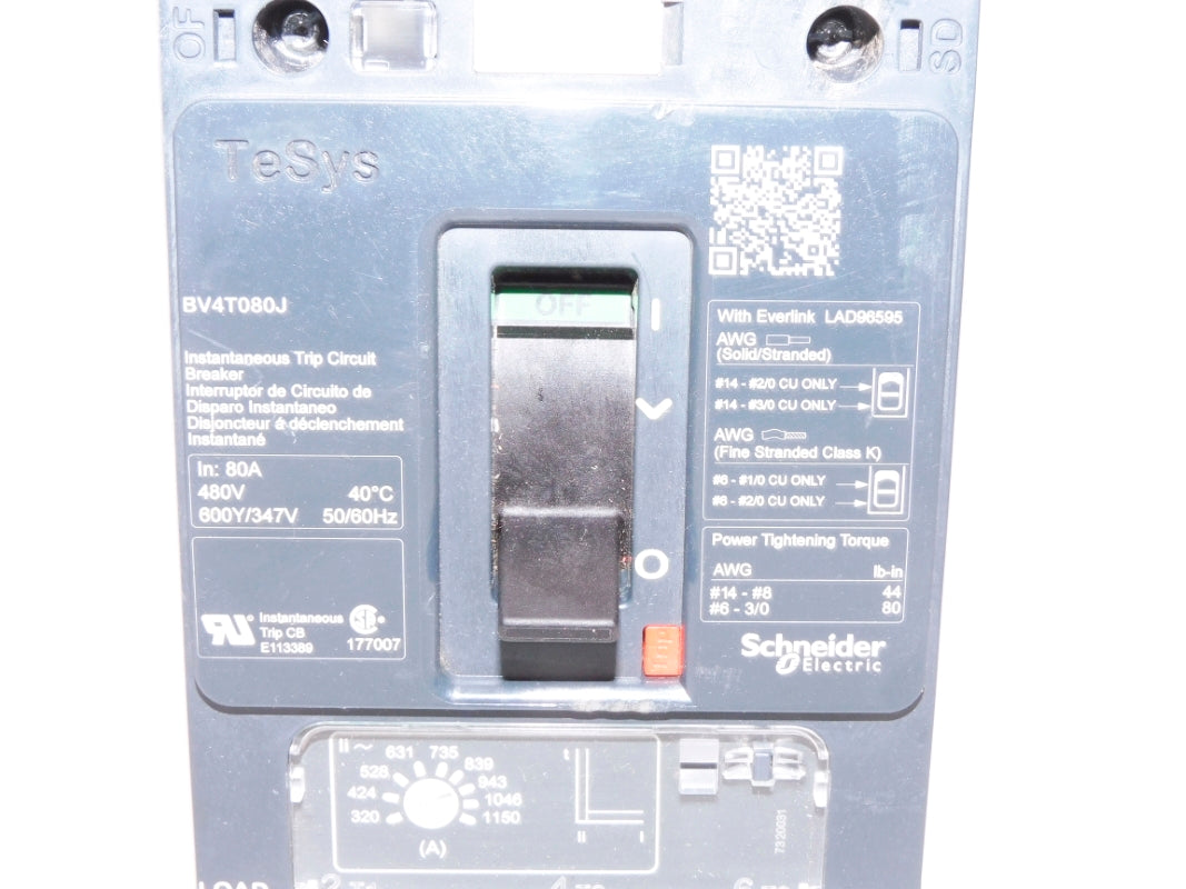 SCHNEIDER ELECTRIC BV4T080J 80A 480V NSNP