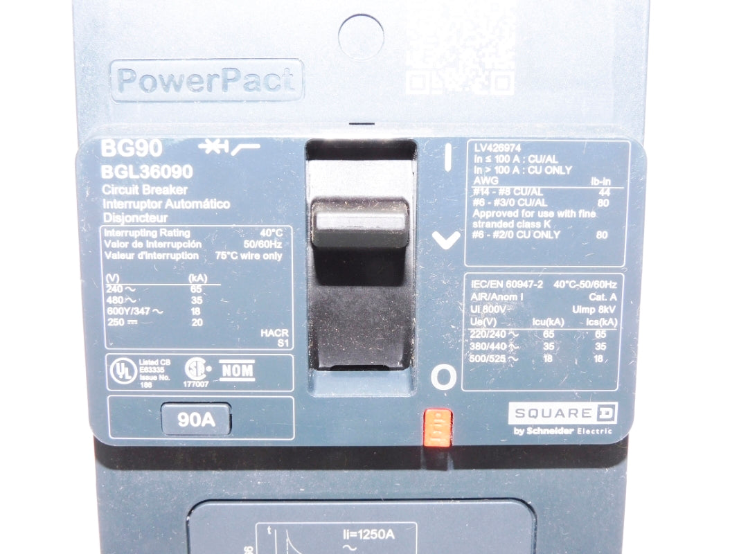 SQUARE D BGL36090 90A 480V NSNP