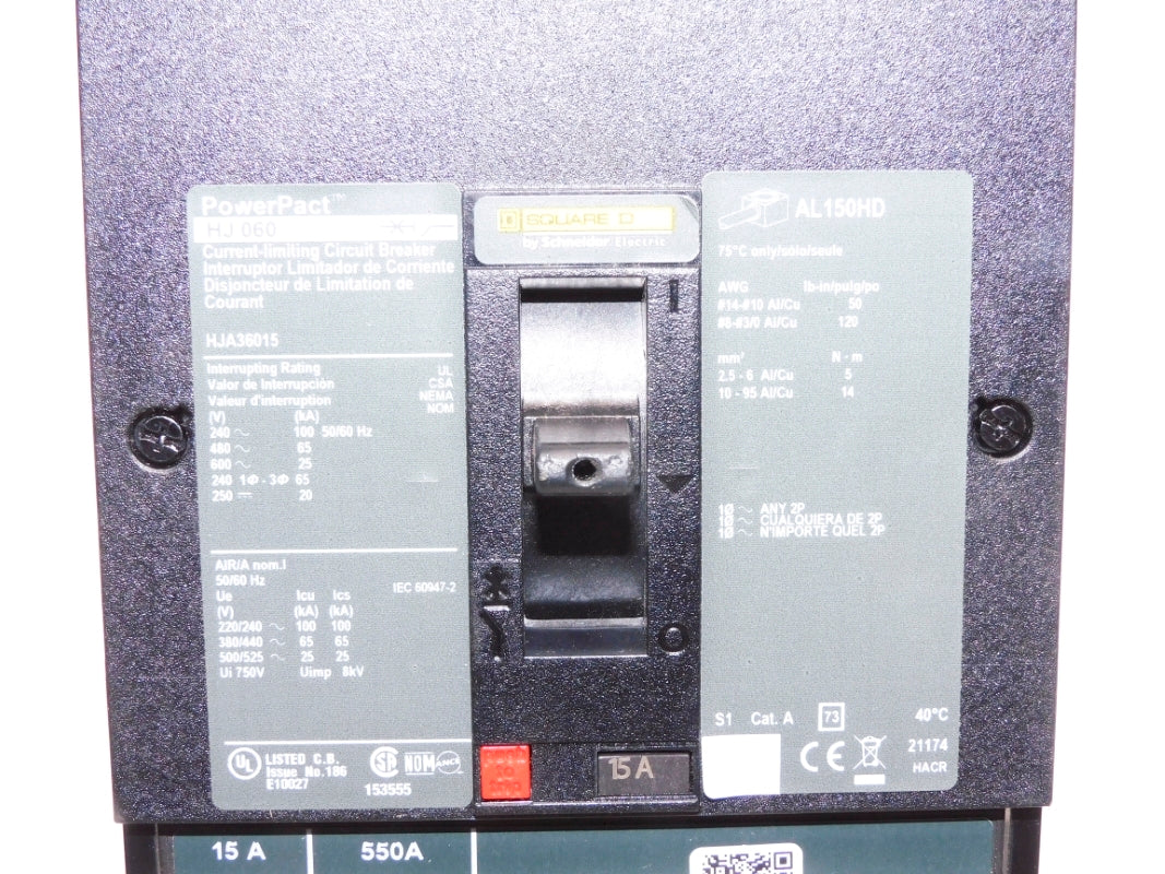 SQUARE D HJA36015 600V 15A (AS PICTURED) NSNP