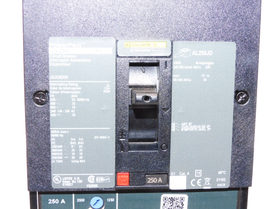 SQUARE D JGA36250 600V 250A (AS PICTURED) NSNP