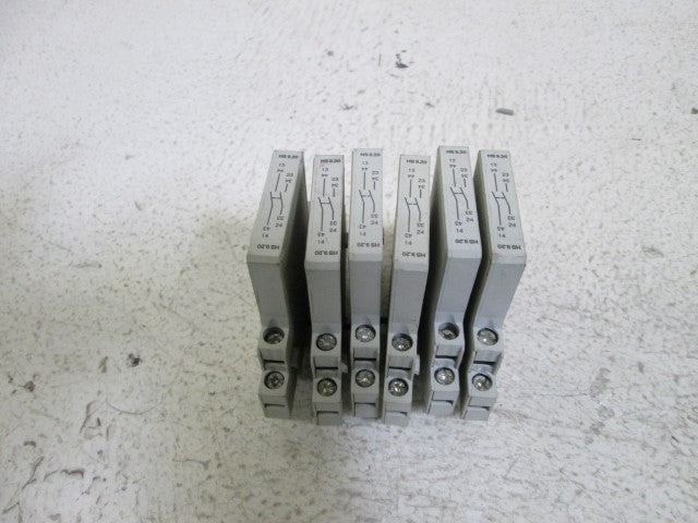 LOT OF 6 AEG AUX SWITCH BLOCK HS9.20 *USED*