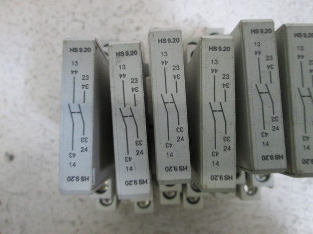 LOT OF 6 AEG AUX SWITCH BLOCK HS9.20 *USED*