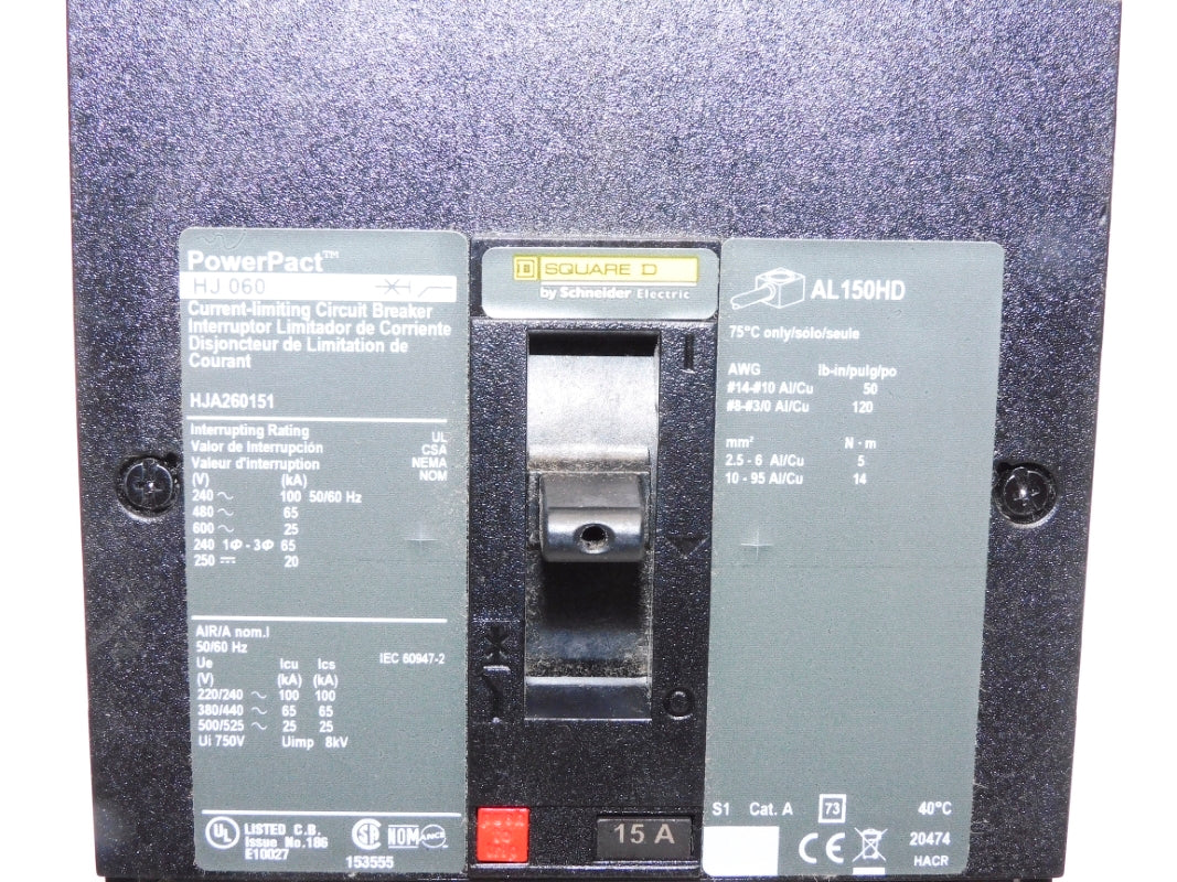 SQUARE D HJA260151 15A 600V NSNP