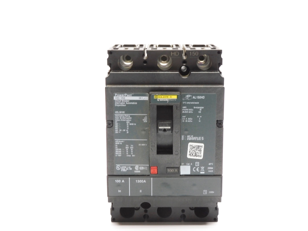 SQUARE D HDL36100 600V 100A NSNP