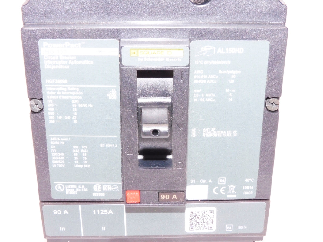 SQUARE D HGF36090 90A 600V NUPI