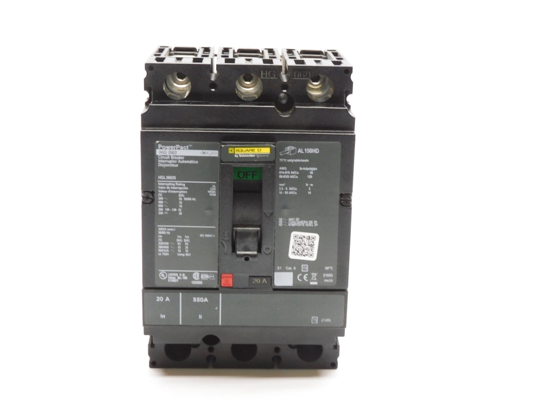SQUARE D HGL36020 20A 600V NSNP