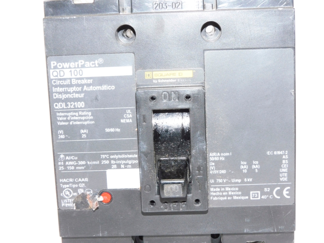 SQUARE D QDL32100 240V 100A NSNP