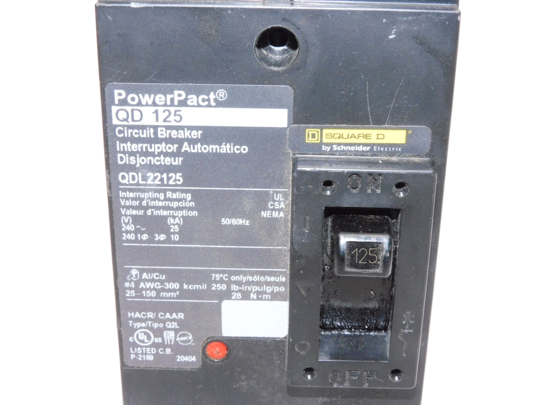 SQUARE D QDL22125 125A 240V NSNP