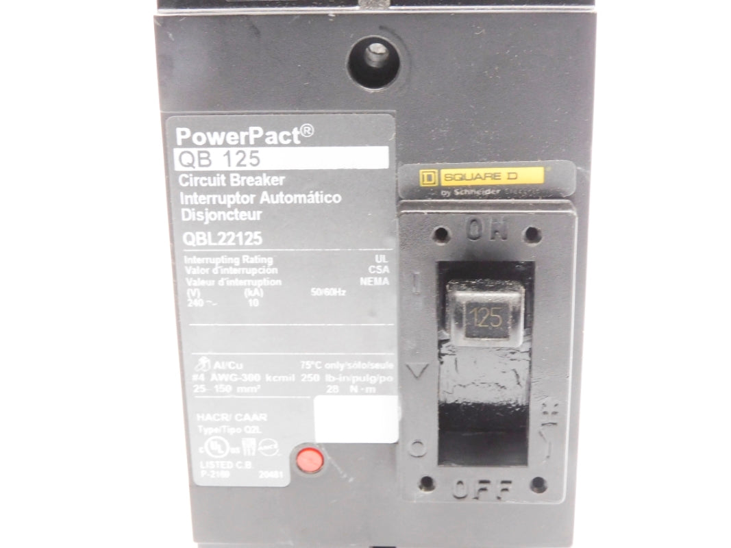 SQUARE D QBL22125 125A 240V NSNP