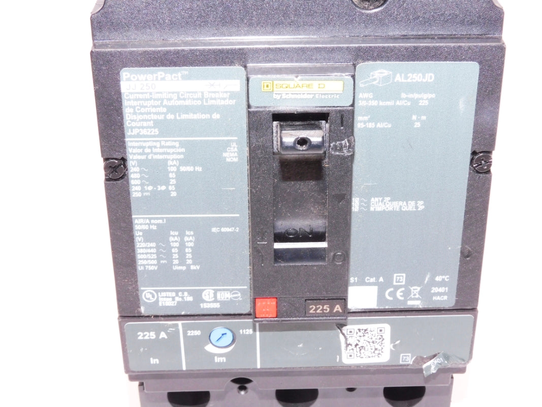 SQUARE D JJP36225 225A 600V (AS PICTURED) NSNP
