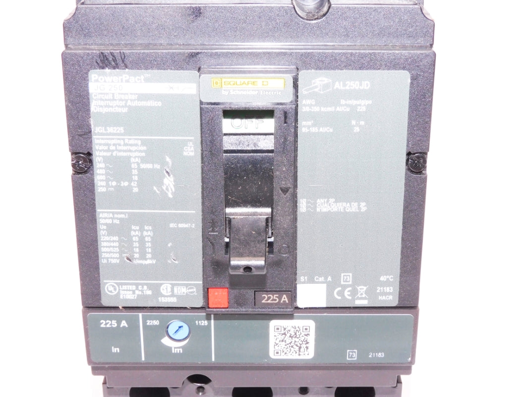 SQUARE D JGL36225 225A 600V NSNP