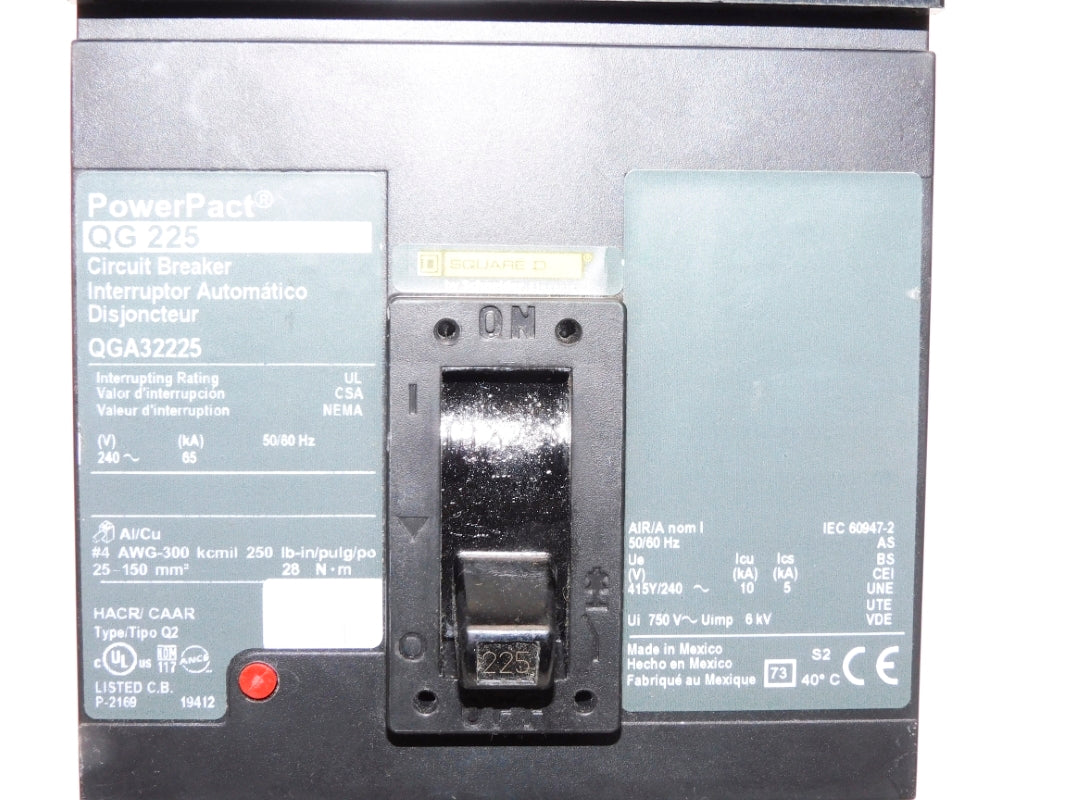 SQUARE D QGA32225 240V 225A NSNP