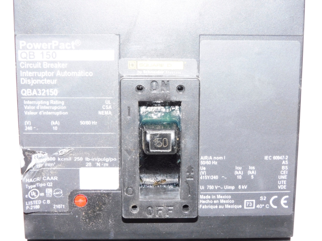SQUARE D QBA32150 150A 240V NSNP