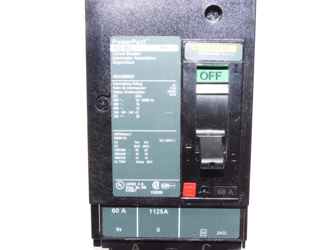 SQUARE D HDA260602 60A 600V NSNP