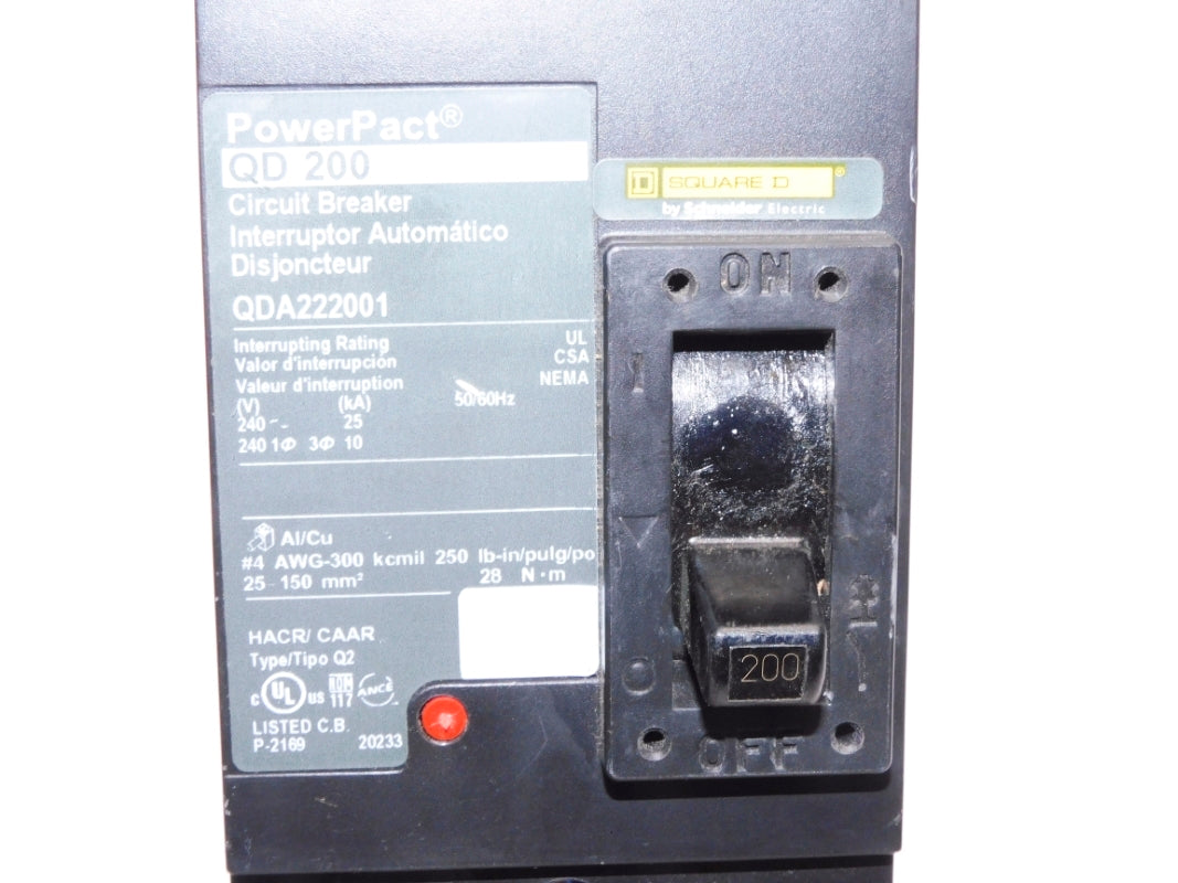 SQUARE D QDA222001 200A 240V NUPI