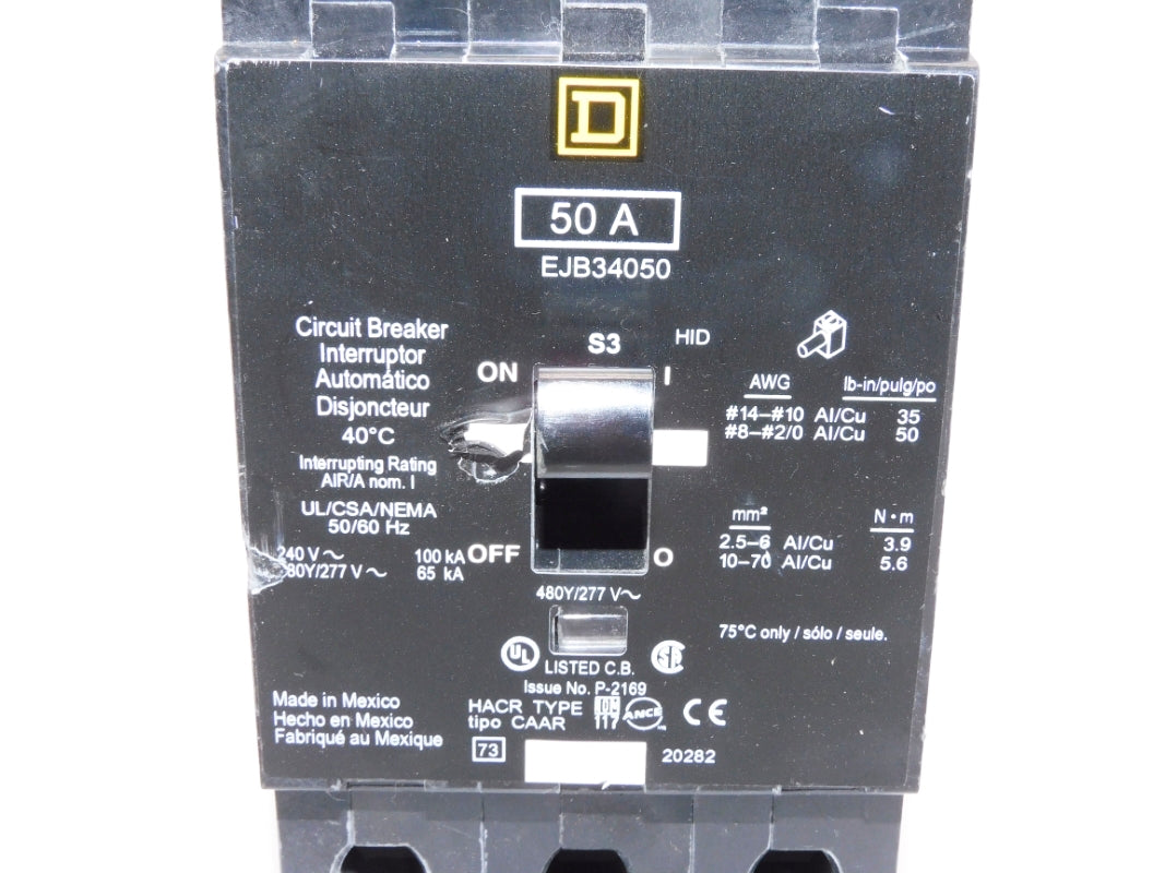 SQUARE D EJB34050 50A 480/277V NSNP