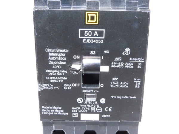 SQUARE D EJB34050 50A 480/277V NSNP