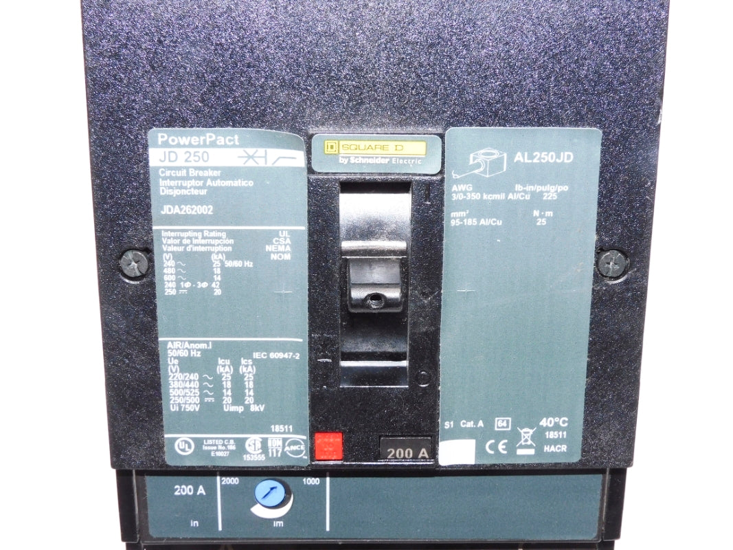 SQUARE D JDA262002 600V 200A NSNP