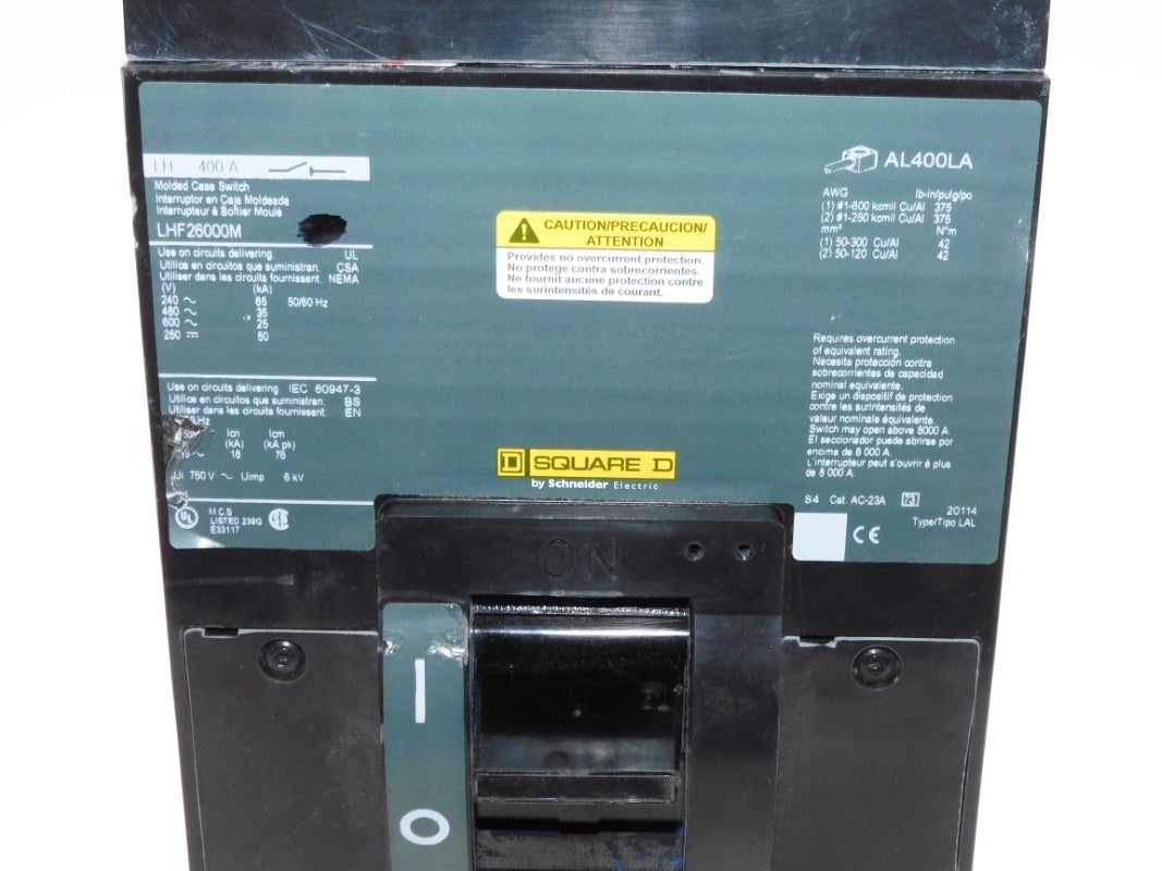 SQUARE D LHF26000M 400A 600V UNMP