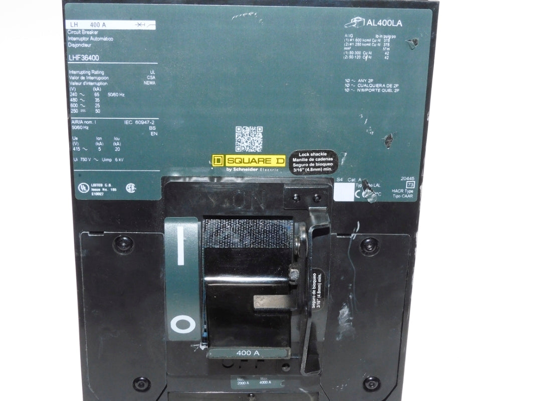 SQUARE D LHF36400 600V 400A UNMP