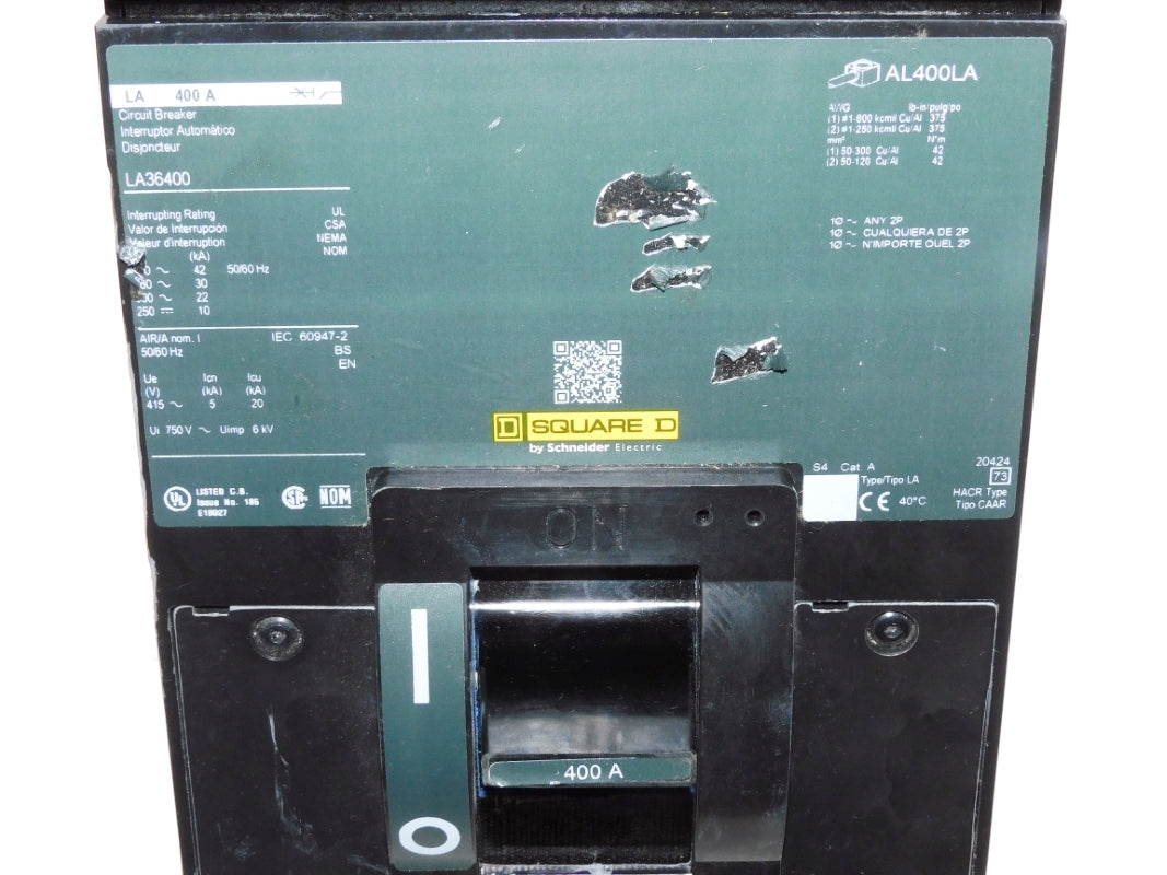 SQUARE D LA36400 600V 400A (GREEN) (AS PICTURED) NSNP