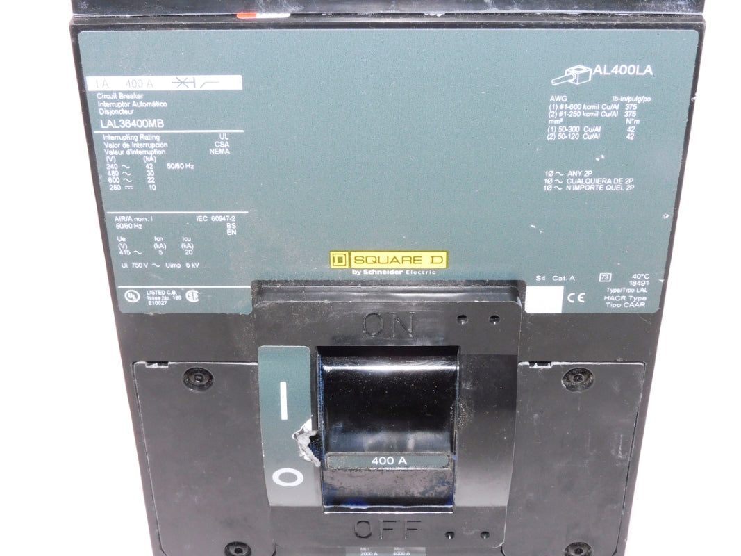 SQUARE D LAL36400MB 600V 400A (AS PICTURED) NSNP