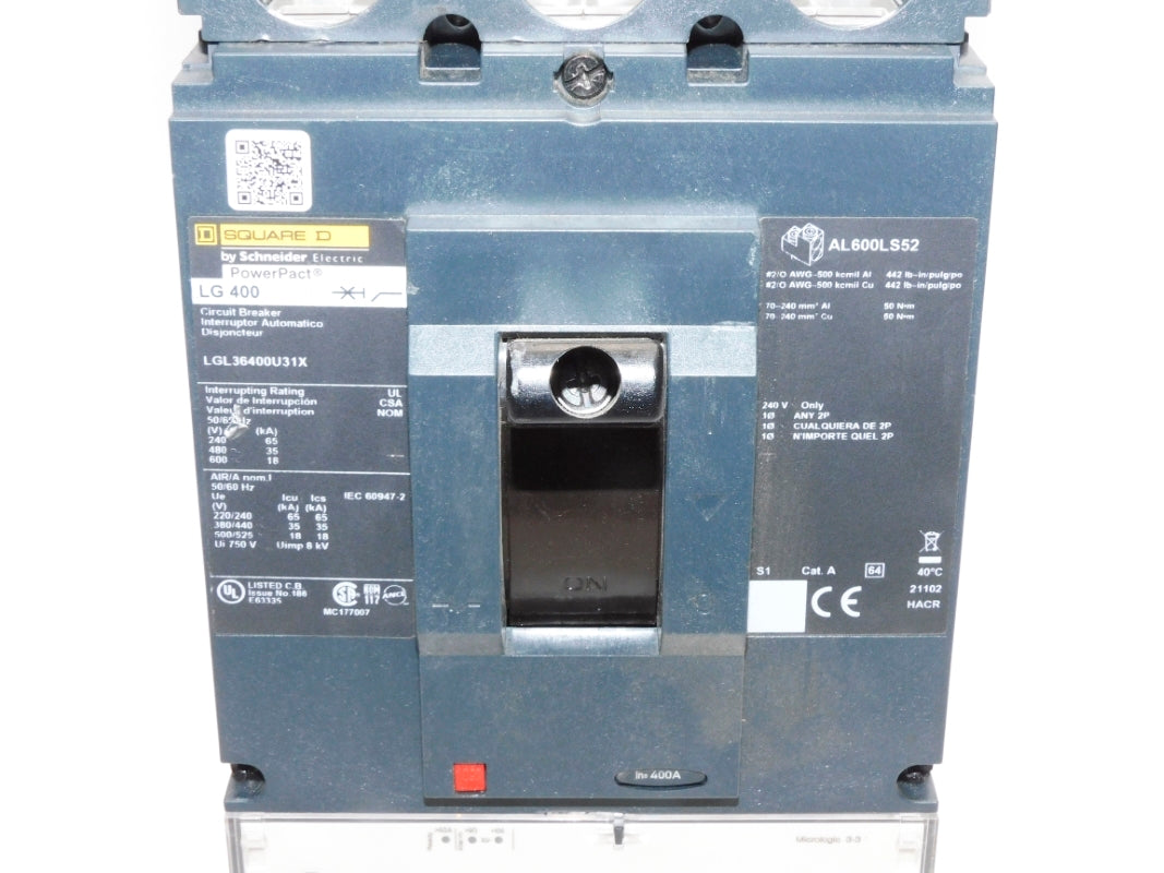 SQUARE D LGL36400U31X 600V 400A (AS PICTURED) NSNP