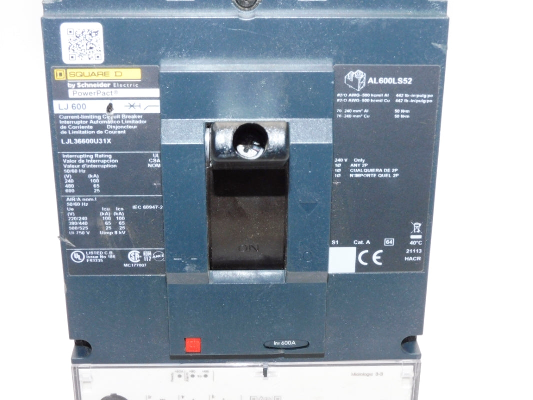 SQUARE D LJL36600U31X 600A 600V NSNP
