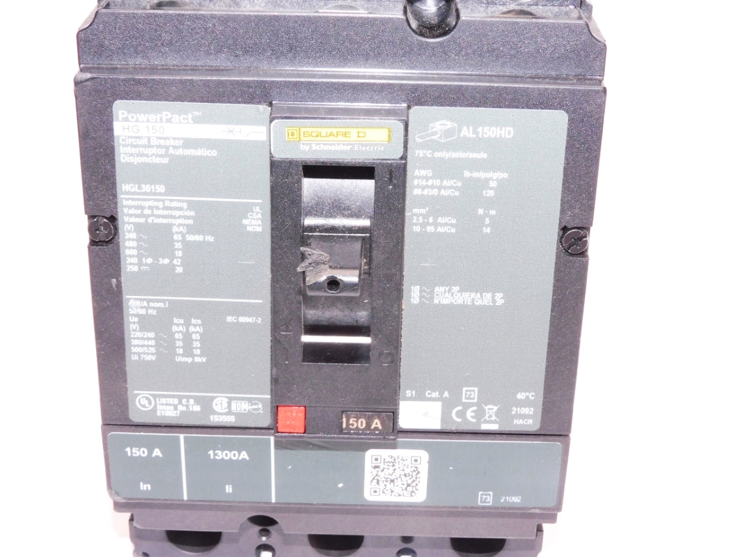 SQUARE D HGL36150 150A 600V (AS PICTURED) NSNP