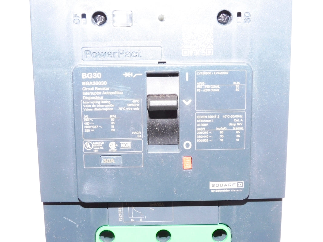 SQUARE D BGA36030 30A 480V (AS PICTURED) NSNP