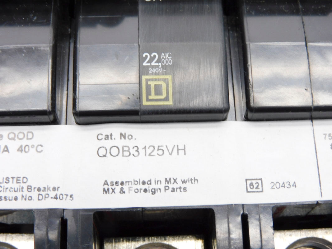 SQUARE D QOB3125VH 240V 125A NSMP