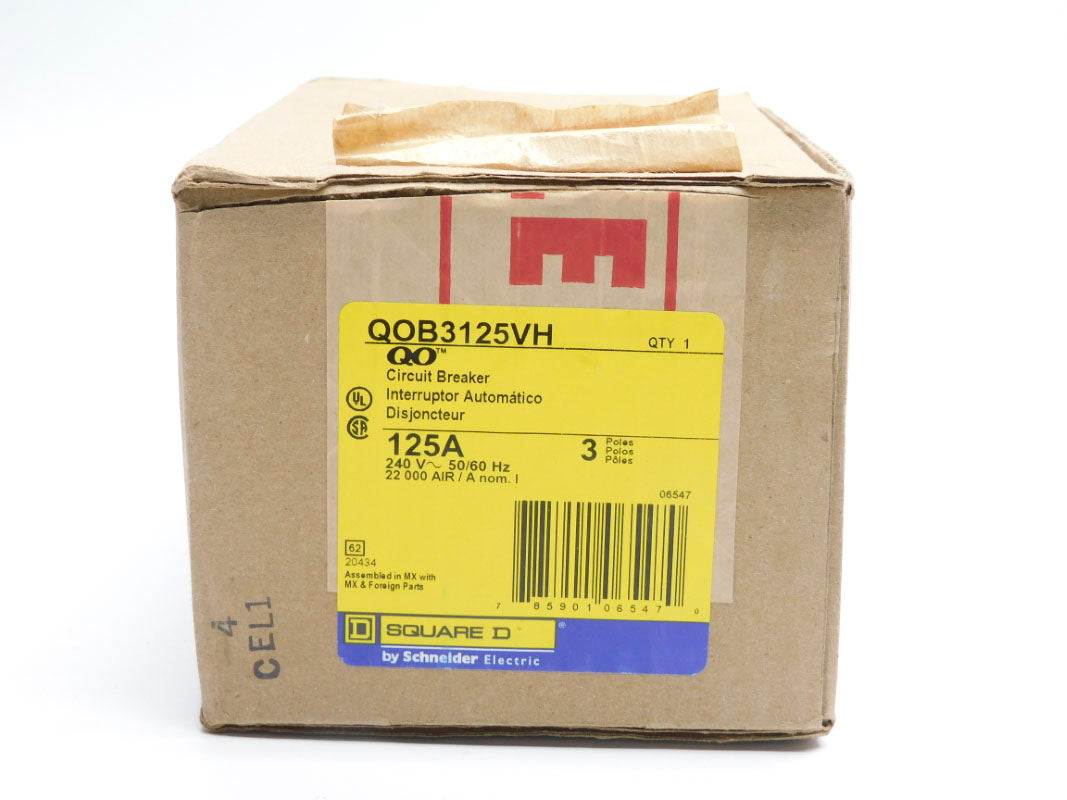 SQUARE D QOB3125VH 240V 125A NSMP
