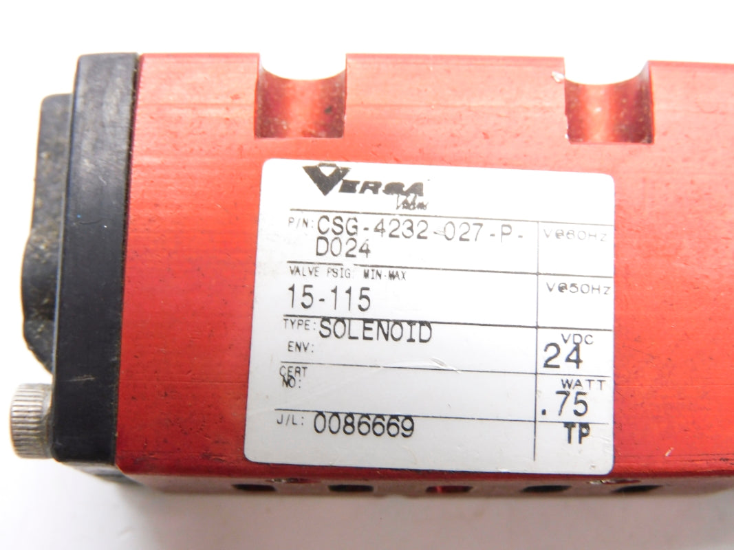 VERSA CSG-4232-027-P-D024 15-115PSIG 24VDC UNMP