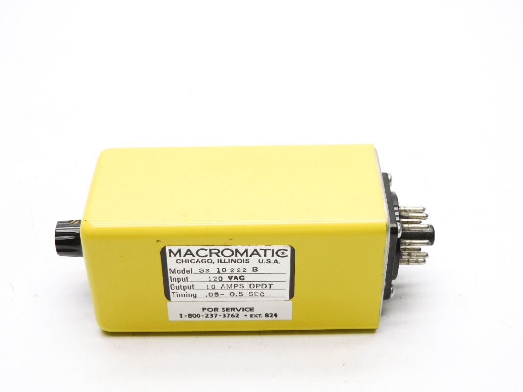 MACROMATIC SS10222B 120VAC 10A .05-0.5SEC UNMP