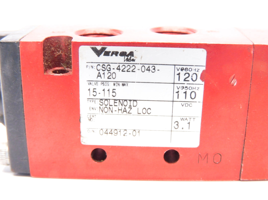 VERSA CSG-4222-043-A120 120V 15-115PSIG UNMP