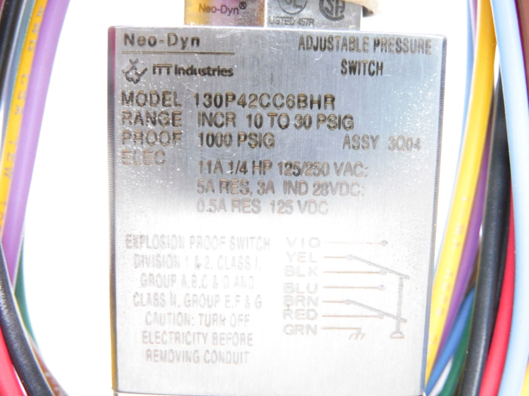 ITT 130P42CC6BHR 10-30PSIG NSMP