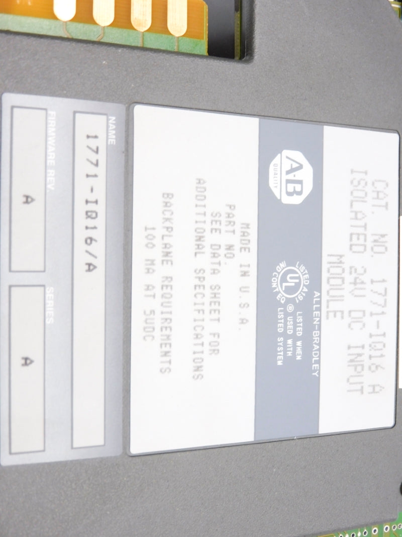 ALLEN BRADLEY 1771-IQ16 SER. A F/W A REMAN