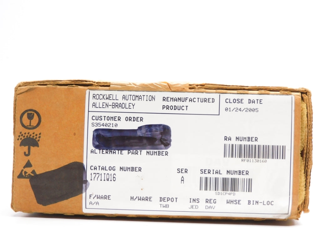 ALLEN BRADLEY 1771-IQ16 SER. A F/W A REMAN