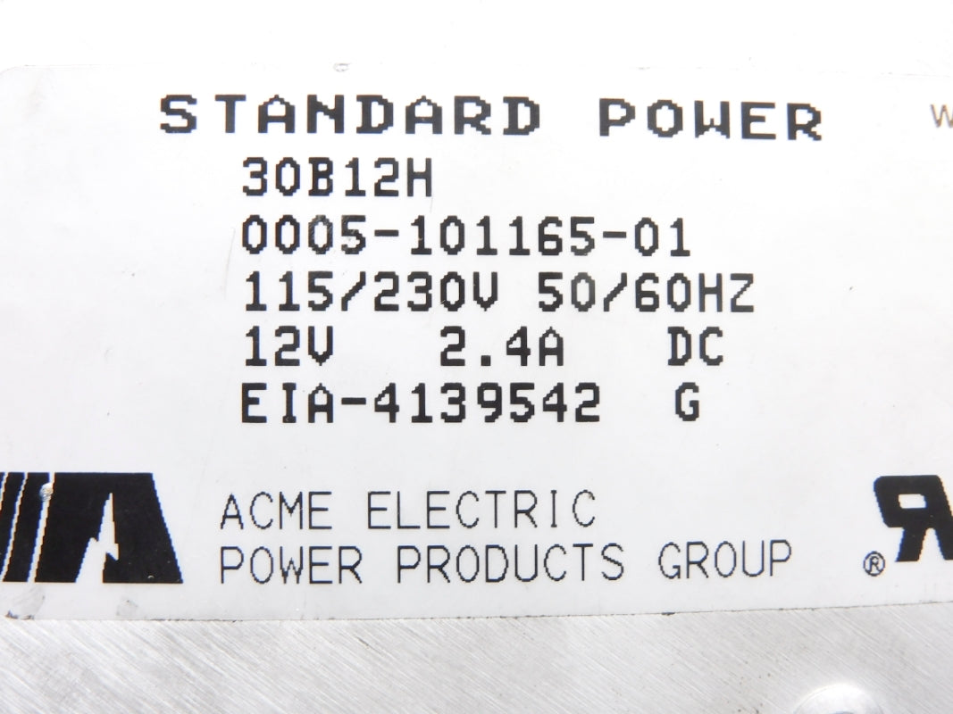 ACME ELECTRIC 30B12H UNMP